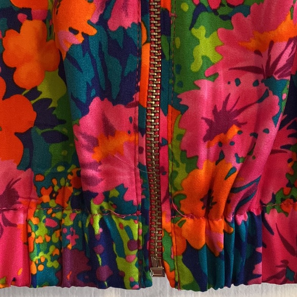 ZARA TRF Outerwear floral bomber zip up jacket - Picture 8 of 10